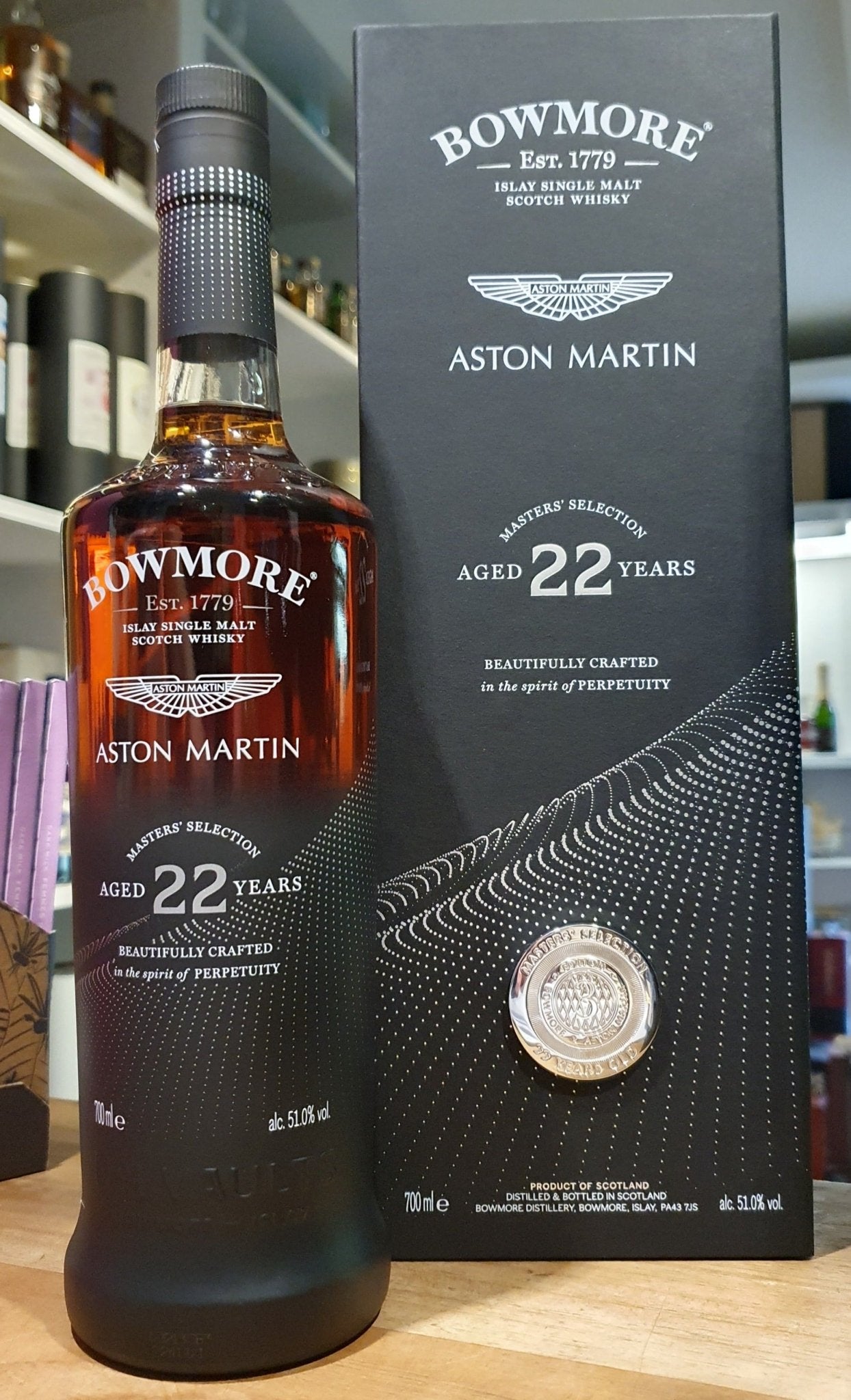 Bowmore 22 Aston Martin Edition 2023 Whisky 0,7l 51?% vol. "Masters‘ Selection"