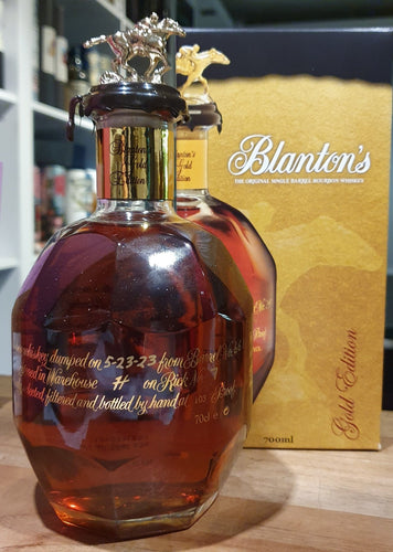 Blanton´s Gold handnummerierte Edition Kentucky straight Bourbon Whiskey 0,7l 51,5% vol. limitiert. Sonderabfüllung Kentucky USA . 5-23-23  bn 661 rick 7 o.ä. 