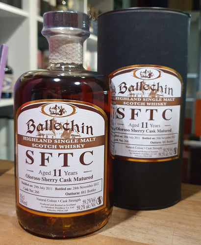 Ballechin 2011 2022 Oloroso Single cask sftb #266 0,7l Fl 59,2 %vol. Highland whisky heavily peated    limitiert auf  881 Flaschen  