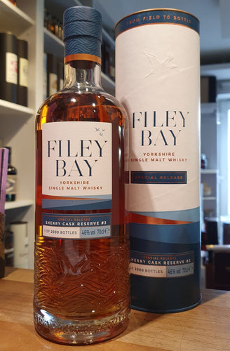 Filey Bay Fino Sherry cask Reserve #3 Whisky 2023 0,7l 46% vol.  limitiert auf 2000 Fl weltweit für D 400 Fl.    Gaumen: fr