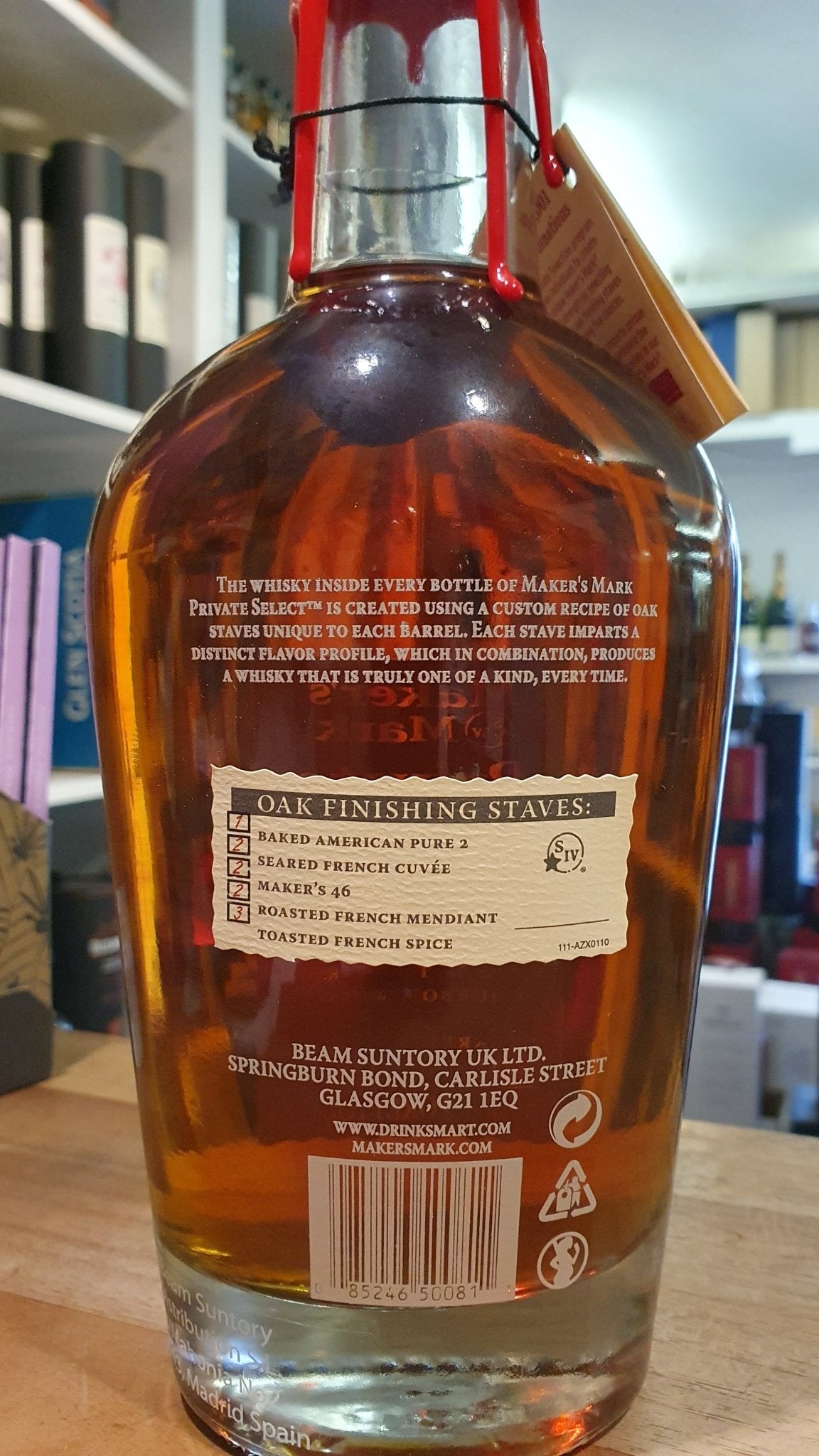 Makers Mark Single Barrel 2023 KI Private Select Oak Stave cask strength 0,7l 54,75% vol. Bourbon Whiskey KI - inn-out-shop