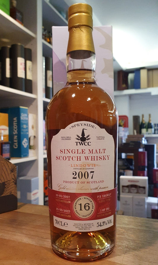 Twcc Linkwood Single cask 16y Lindowie  0,7l 54,6%vol. single cask The stillmans scotch Whisky 2007 2023 Sherry Finish