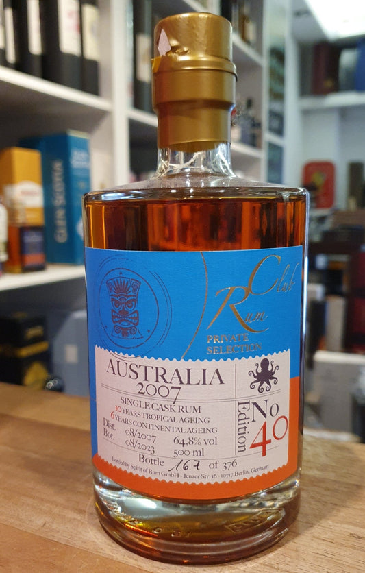 Rumclub ed.40 Australia 2007 2023 Beenleigh Dist. 0,5l 64,8% vol. single cask rum club - inn-out-shop