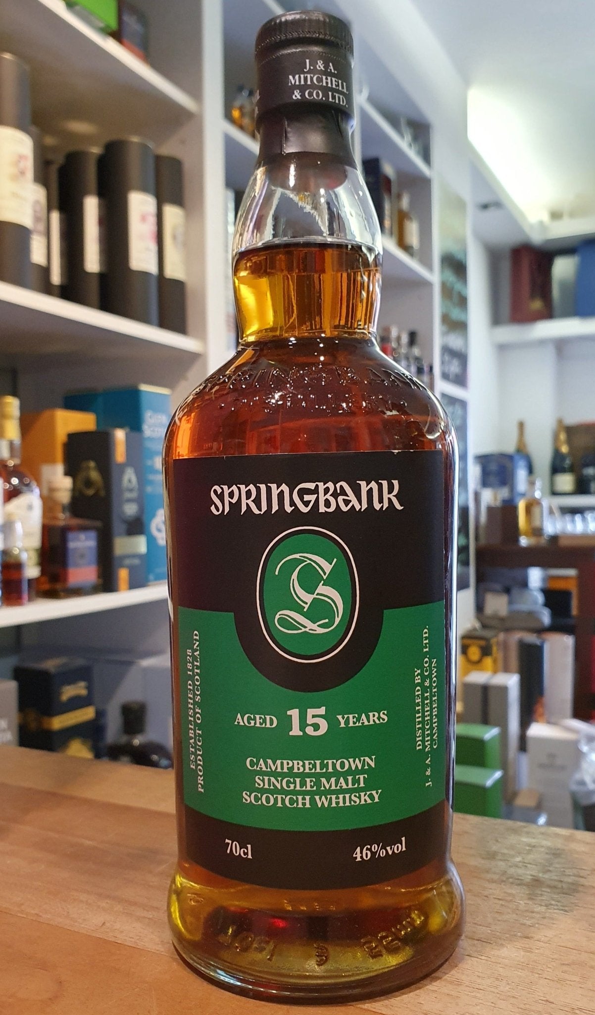 Springbank 15 ans 2023 0,7l 46% vol. Écosse Campbeltown 100% fût de sherry   Arôme sucre demerara, chocolat noir,