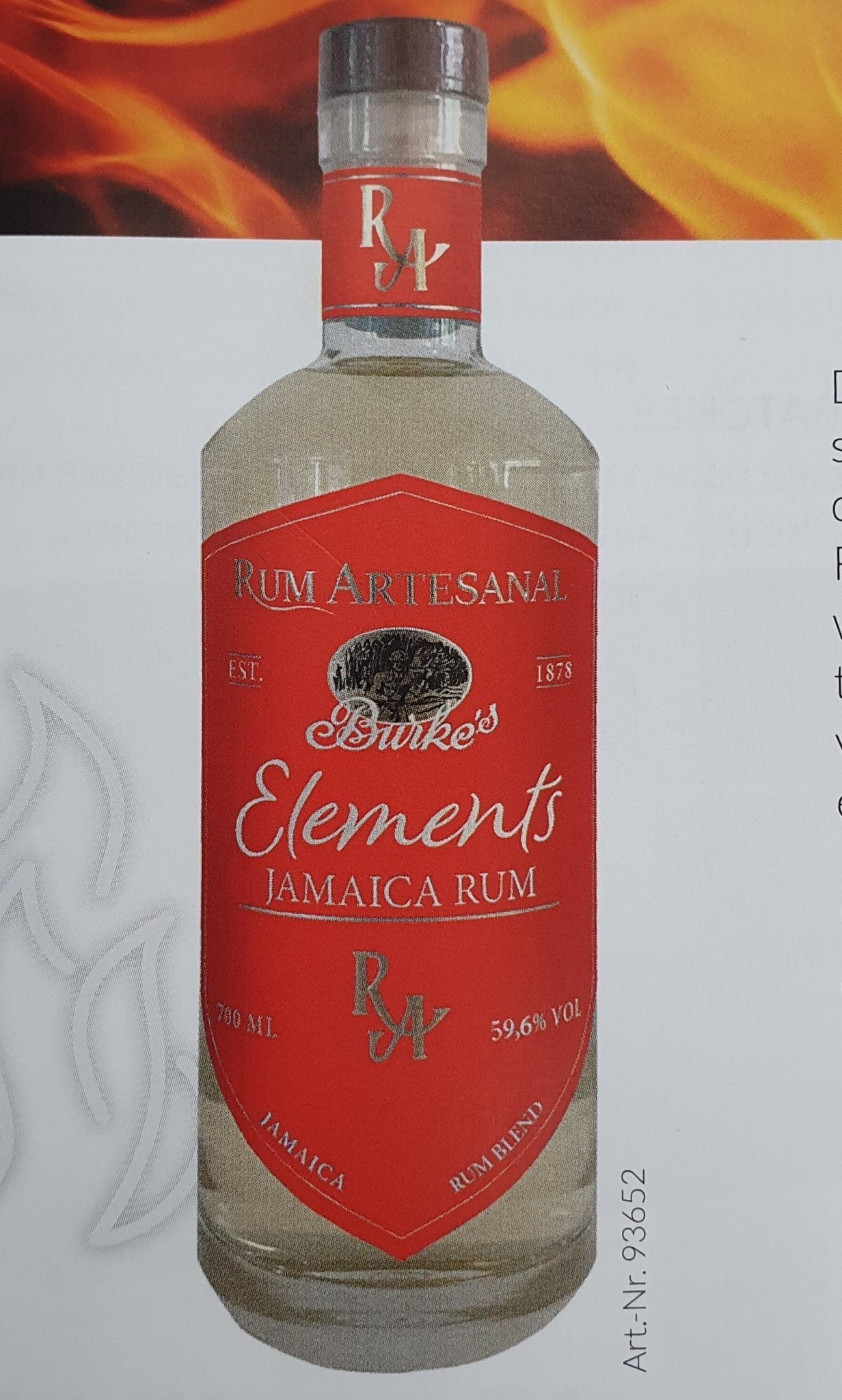 RA Artesanal Burkes Elements II 2024 Feuer limited 0,7l 59,6% vol. Rum