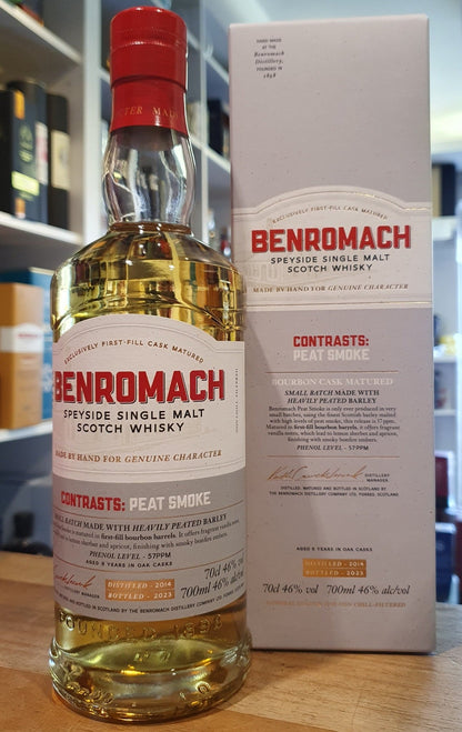 Benromach Contrasts Peat Smoke 2014 2023 Cask Matured 0,7l 46% vol. Whisky 35 ppm   In kleinen Chargen