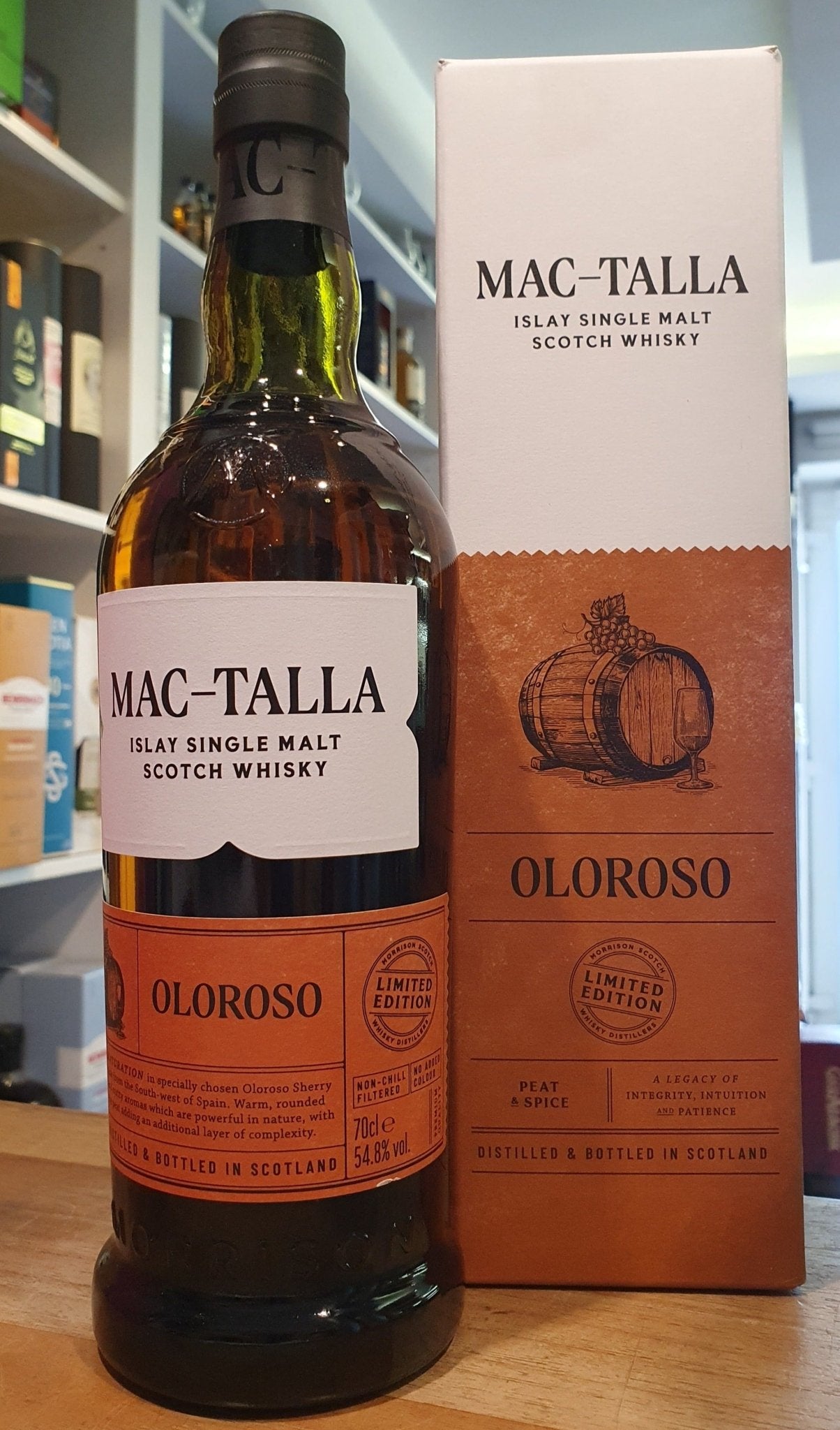 Mac-Talla Oloroso cask limited edition cask strength Whisky Islay single malt 0,7l 54,8% vol. mit GP Morrison 7y  limitiert