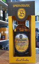 Load image into Gallery viewer, Springbank Local Barley 2024 13y 0,7l 54,1% vol. Schottland Campbeltown Barley Cask 40 % Sherry, 60 % Bourbon  Nase:    Gaumen:     Abgang: . Nose On the nose, this full fruitiness, riped bananas, boiled sweets cinnamon. Palate Initinally thick, chewy  oily texture  malty note, strawberries, brandy schnapps parma violets.   finish there´s subtle peat smoke hiding background, wine gum sweetness, toasted oats, dunnage earthiness slight drying taste.
