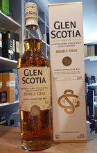 Chargez l&#39;image dans la visionneuse de la galerie,Glenscotia double cask bourbon PX single malt scotch whisky  0.7l Fl 46% Campbeltown scotch Whisky  First Fill Bourbon , 12-m Nachreifung Pedro Ximénez Sherry Fässern    Nase: Amber. Very sweet. Initially creme caramel, caramelised fruit sugars, wood sugar, toffee fudge apple peach charred note bourbon pleasing dusty dryness. power.  Gaumen: Sweet start quite fat though alcohol a tongue-tingling good mid-palate weight. dry distillery character  Water slightly dismantles ,  dried mint deep dark. 
