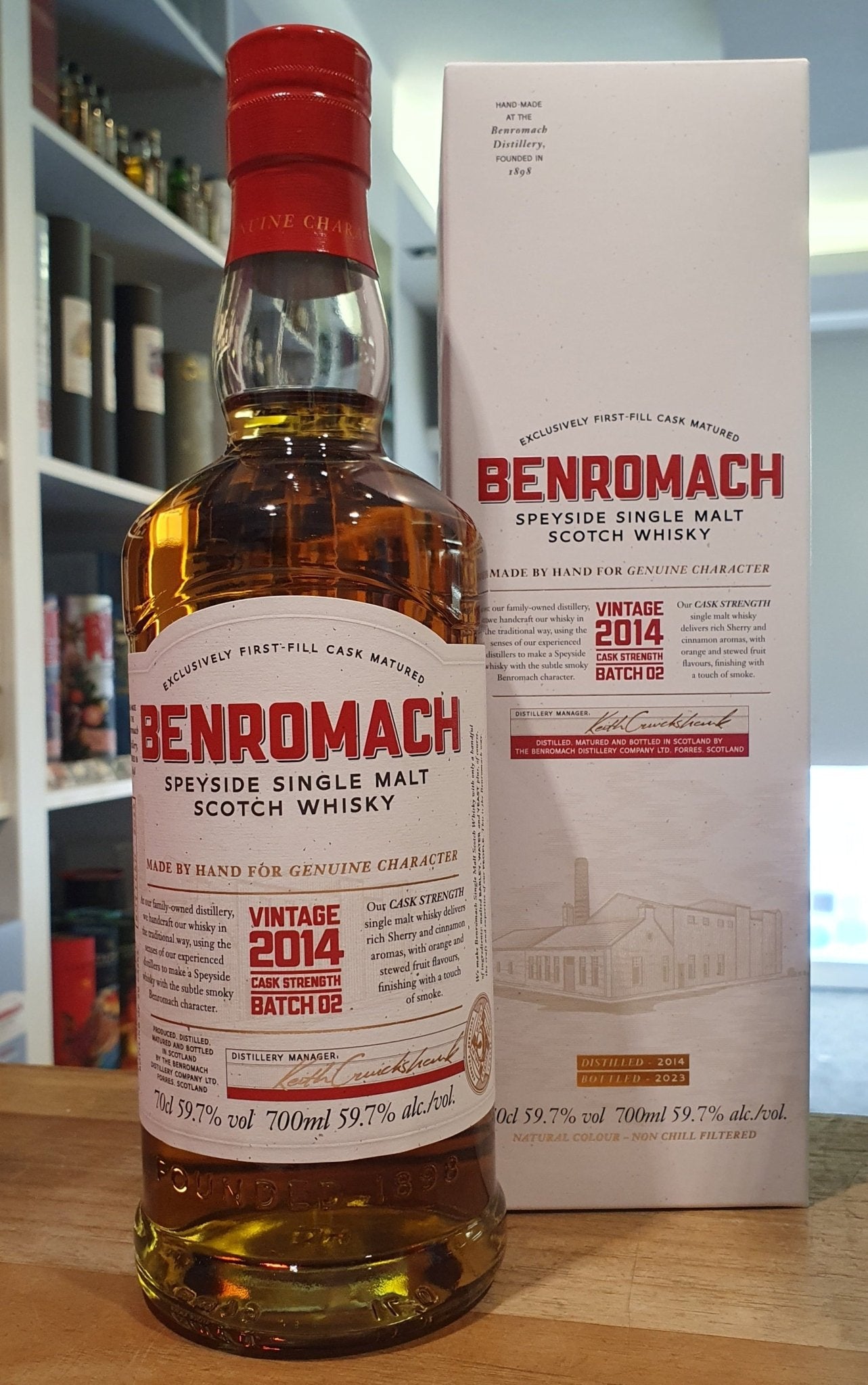 Benromach 2014 2024 Cask Strength Batch 2 0,7l 59,7 % vol. Whisky vintage Speyside single malt Fassstärke