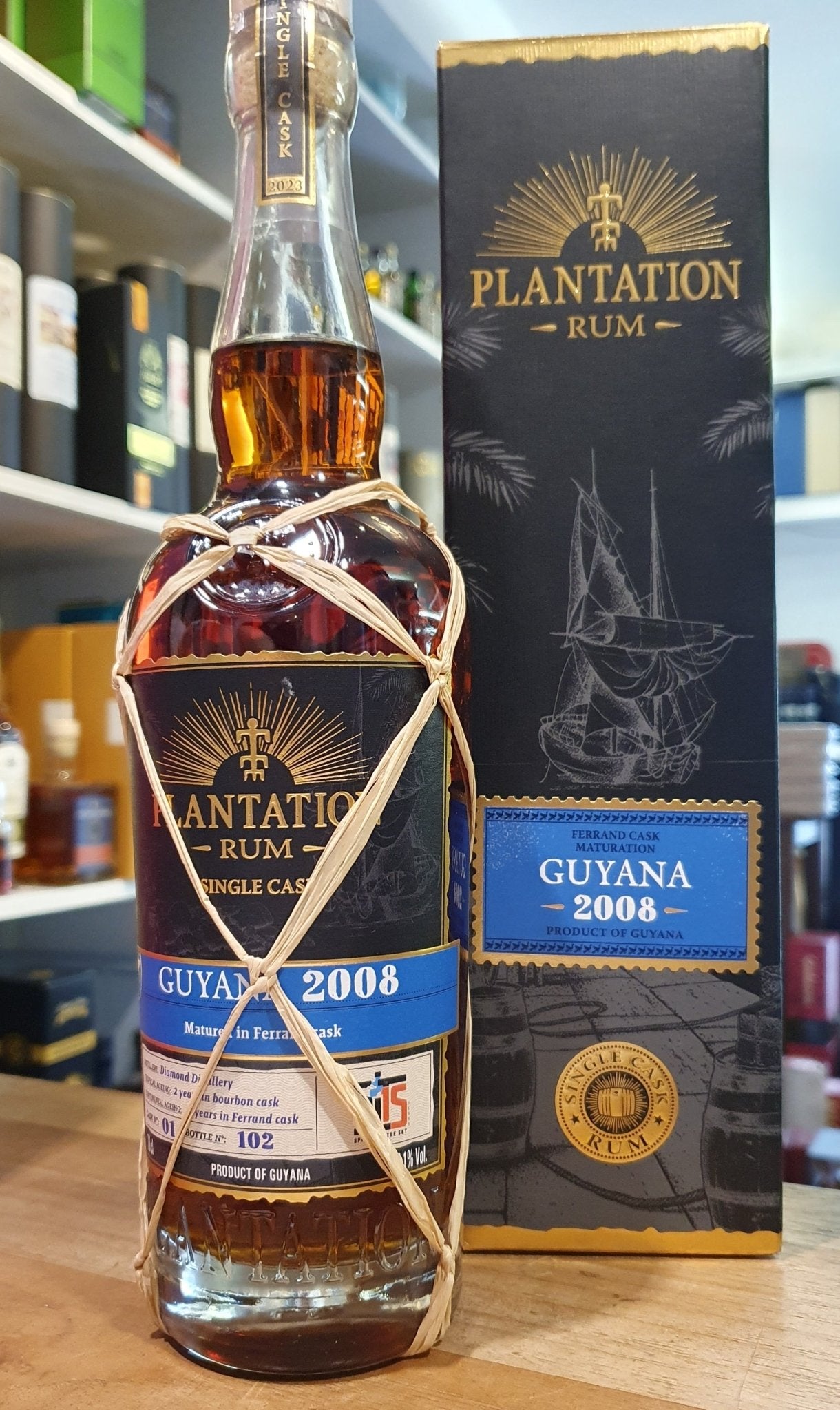 Plantation Guyana 2008 Diamond Dist. 2023 XO 0,7l 54,1 % vol. single cask Rum Sky
