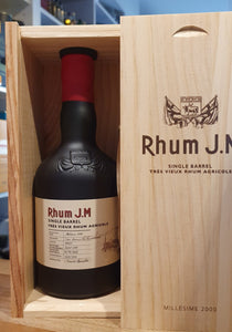 Rhum J.M Millesime 2000 2020 Single Barrel 40,82%vol. 0,5l single Cask #180029 Rum Agricole Martinique AOC mit Holz box Kiste limitiert auf 386 Flaschen