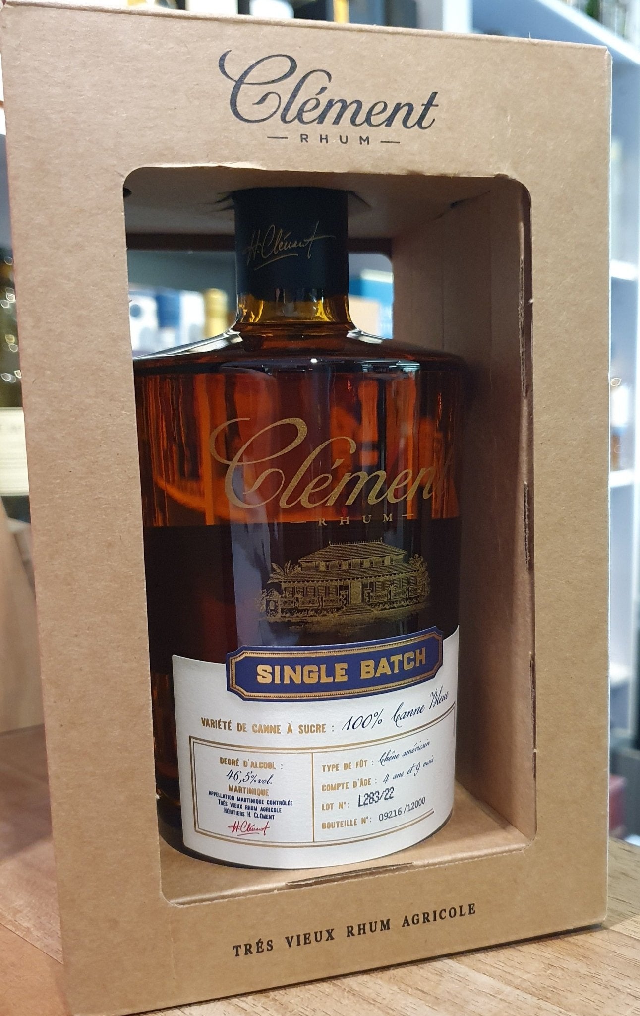 Clement Single Batch 4y9M Blue Cane 46,5% vol. 0,7l rum Rhum from the Antilles