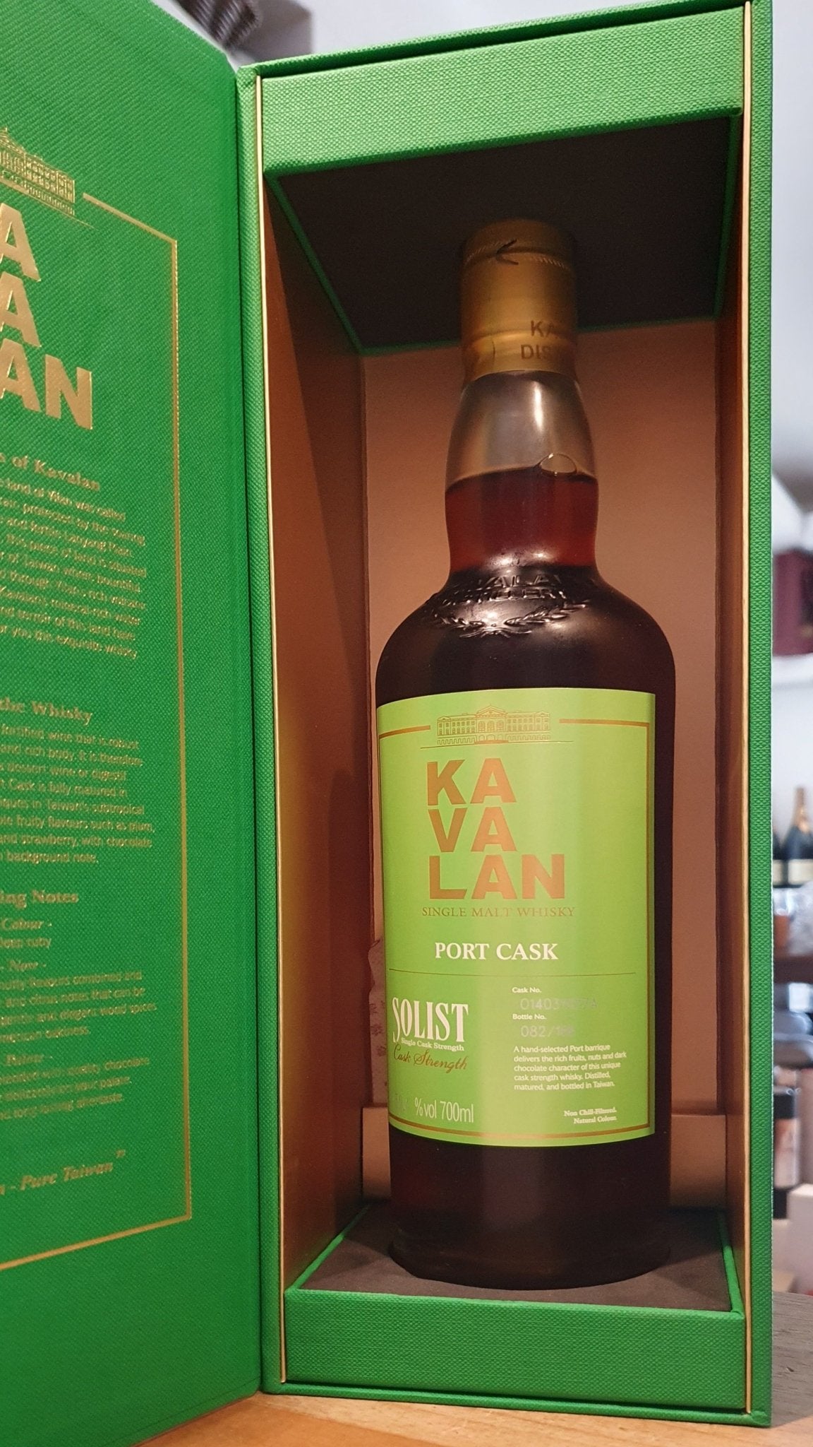 Kavalan Solist Port cask 2022 0.7l Fl 59,4%vol. Taiwan Whisky 311127A eckig schl