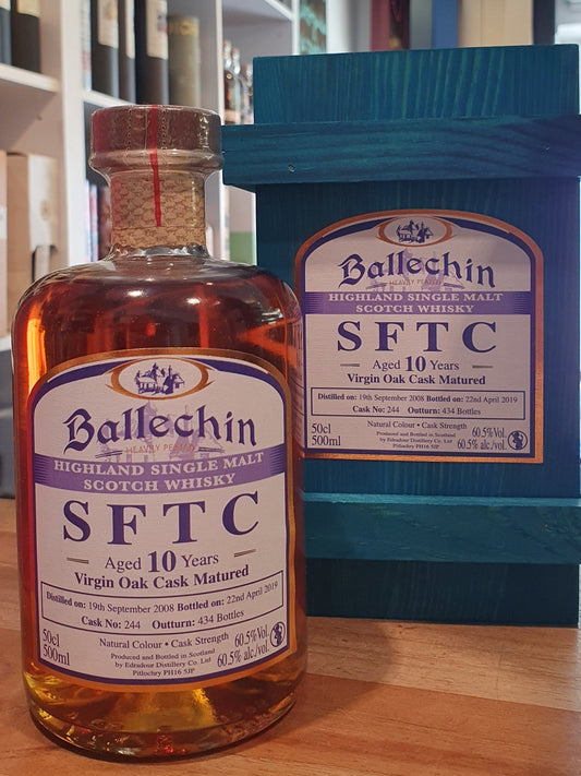 Ballechin SFTC 2008 Virgin oak 2019 0,5l Fl 60,5%vol. Highland whisky #244 Ballachin Edradour balechin   limitiert