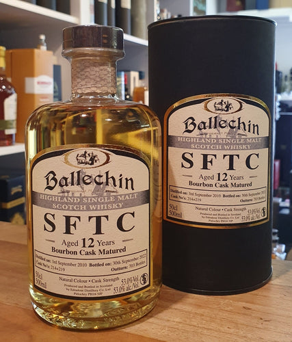 Ballechin SFTC 2010 Bourbon 2022 15y 0,5l Fl 53%vol. Highland whisky #214 , 219


limitiert auf  703 Flaschen  
 