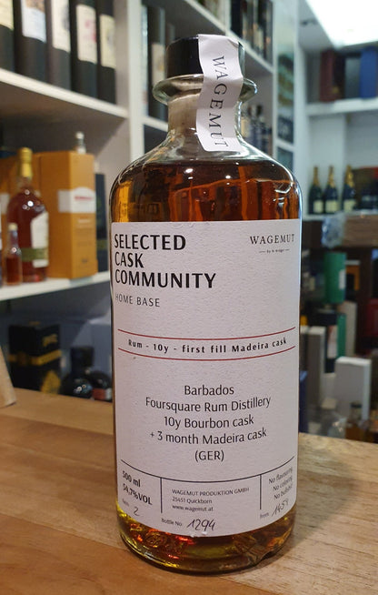 Wagemut Foursquare Home Base 10y SCC Madeira Single Cask 2023 Cask Strength Rum 0,5l 54,7%vol.
