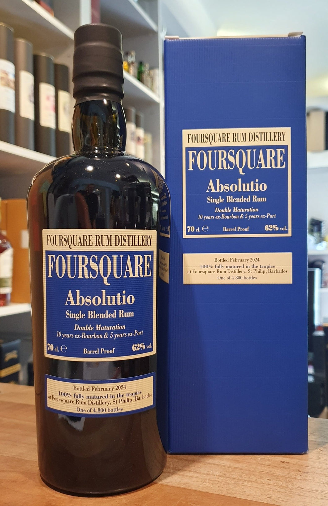 Foursquare 15y Absolutio Velier Single Blended Rum 62 %vol. 0,7L Rum