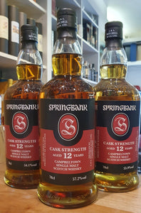 Springbank 12y SET 2021 2023 2024 cask strength o.Dose 0,7l 54-57,2% vol. Schottland Campbeltown