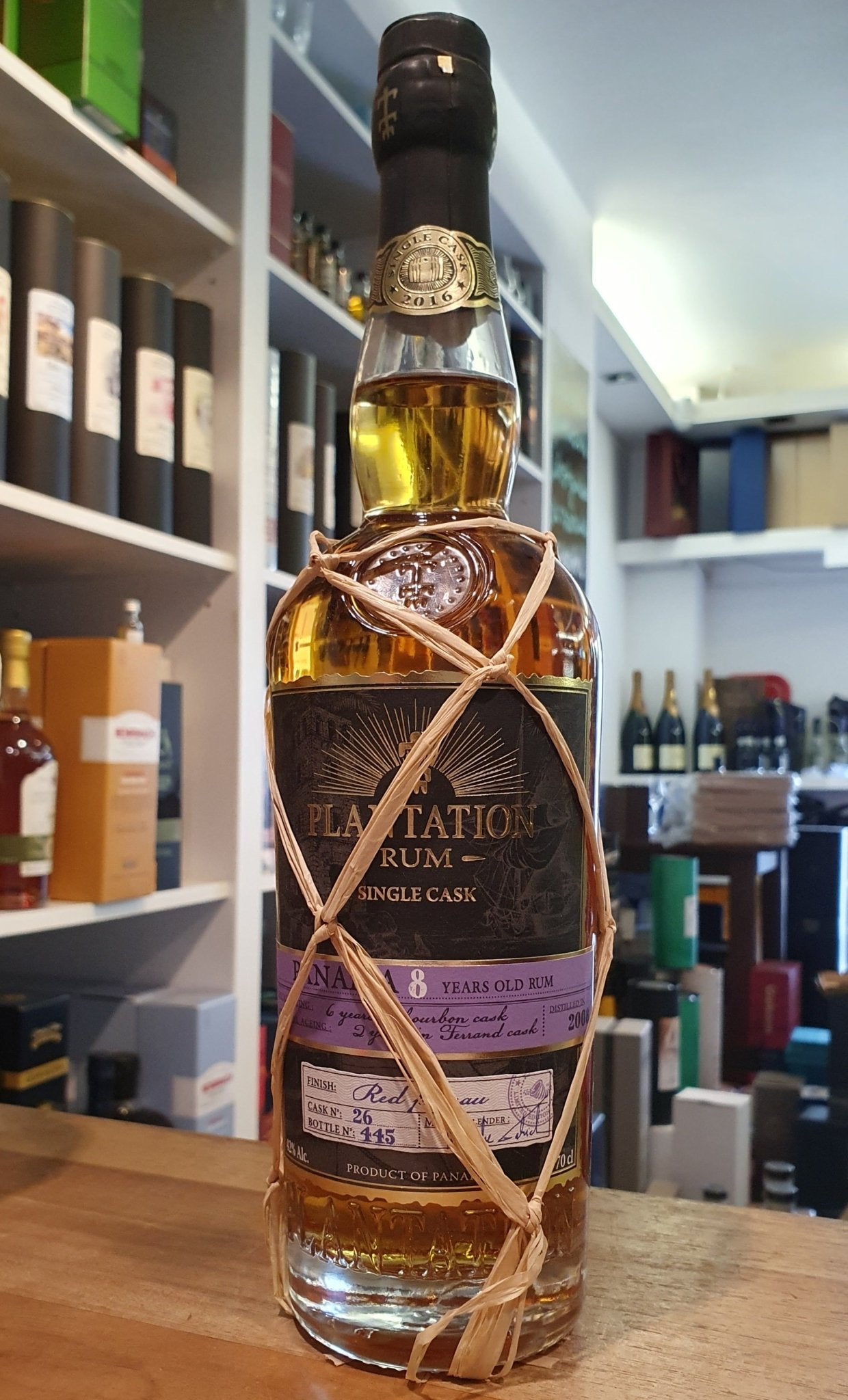 Plantation Panama 2008 2016 red PdC 0,7l 42% vol. rhum single cask

limité n° de fût 26 Esters: xx VC: xx Dosage: x 