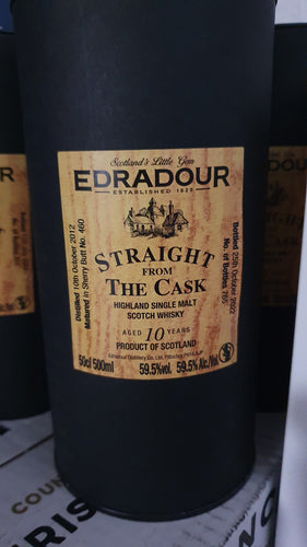 Edradour 2012 2022 Straight from the Cask Sherry Butt 0,5l Fl 59,5%vol. #460 Highland single malt scotch whisky