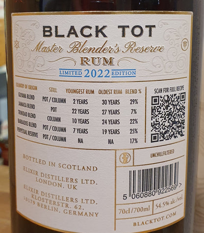 Black Tot Master Blender’s Reserve Rum Limited 2022 Edition 54,5 %vol. 0,7L Rum blend
 