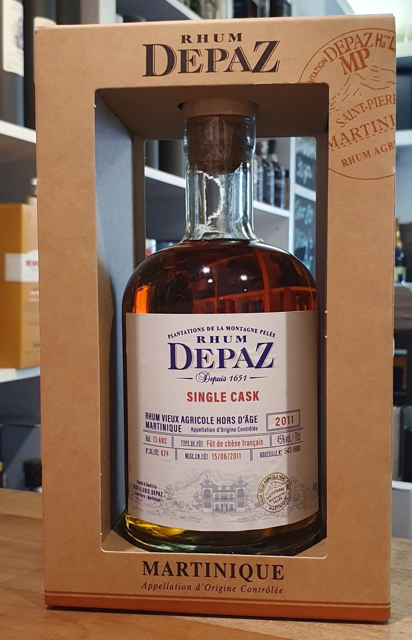 Depaz Single cask Millesimes 2011 Rum 45 % vol. 0,7l Rhum