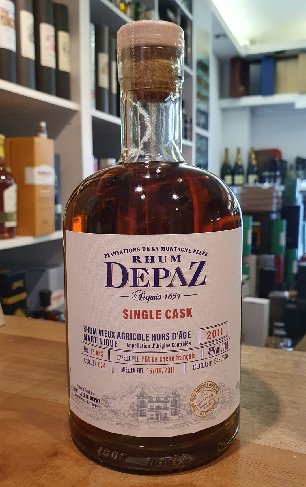 Depaz Single cask Millesimes 2011 Rum 45 % vol. 0,7l Rhum