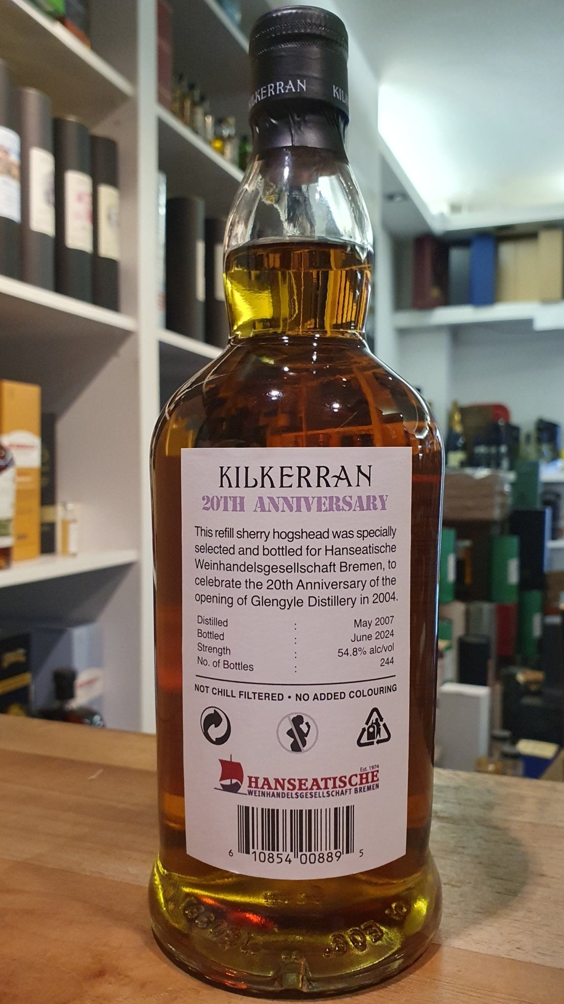 Kilkerran Single cask 17y 2024 o.Dose 0,7l 54,8%vol. Campbeltown