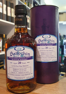 Ballechin 2004 2024 Port Pipe cask strength 0,7l Fl 54,7%vol. Highland whisky