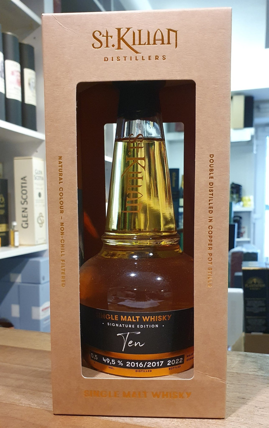 St.Kilian single malt ten 10 whisky 0,5l 49,5% vol. Mit Geschenkpackung