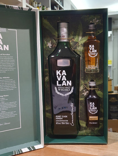Kavalan Concertmaster Geschenkset Port cask Taiwan Whisky 0,7L 40% Mini Destillers choice 1+2