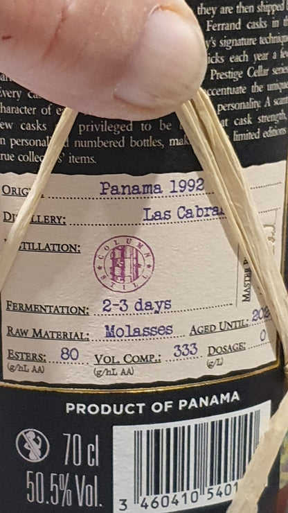 Planteray Prestige Cellar Panama 1992 Rum 0,7l 50,5 % vol. single cask Rum Plantation