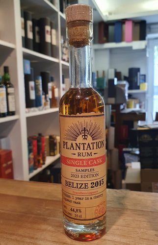 Plantation MINI Samples Belize 2015 2023 Cherry likör Finish XO 0,1l 44,8 % vol. single cask Rum ex Planteray