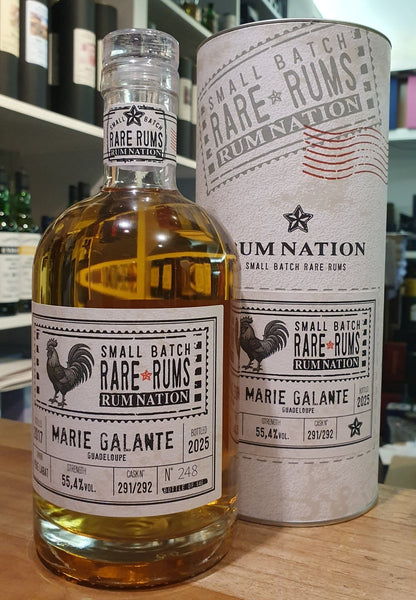 Rum Nation Marie Galante Guadeloupe 2017 2025 7y 55,4% vol. 0,7l single Cask strength Rum Fassabfüllung Sonderedition limitiert auf ein Fass rhum