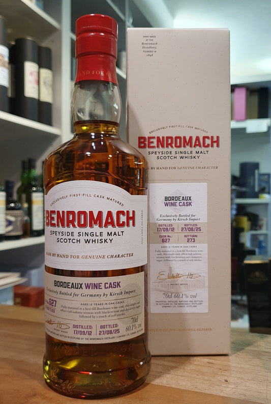 alt
Benromach 2012 2025 12y 1st Fill Bordeaux Wine Cask 627 0,7l 60,1% vol. Whisky ki