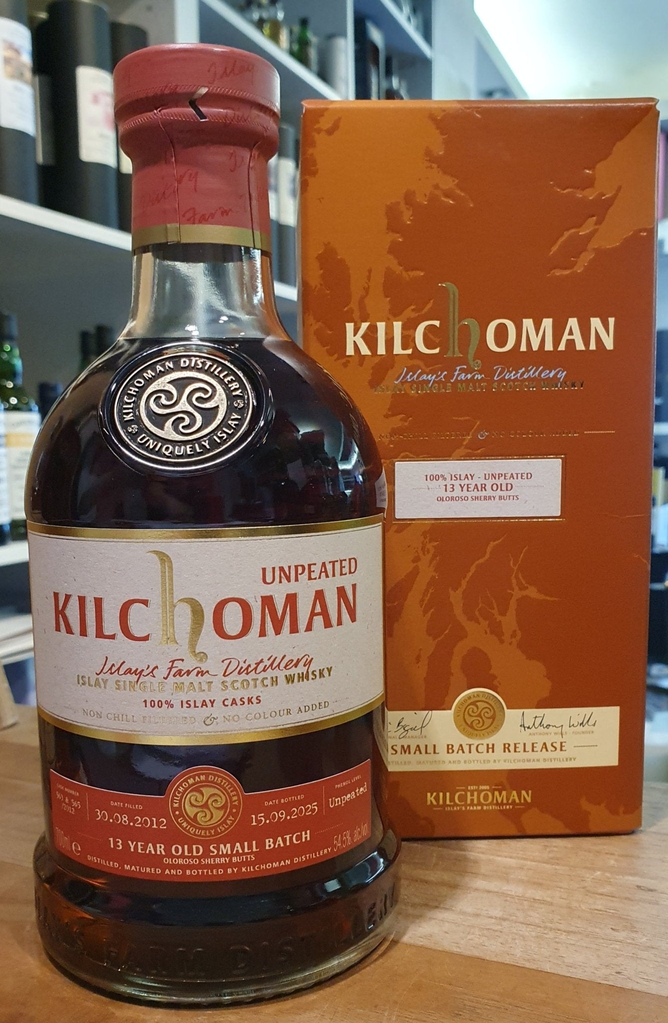 Kilchoman UNPEATED 2 Single Casks 2012 13y 100% Islay Sherry Butt 2025 0.7l 54,5 % scotch whisky limitiert