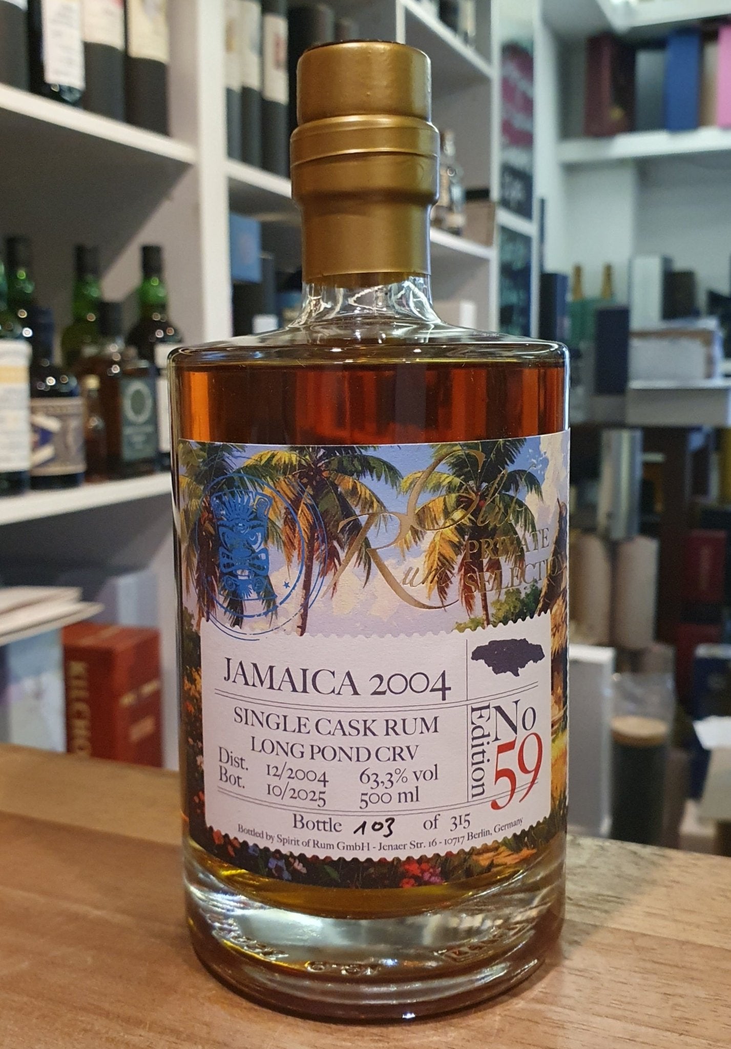 Rumclub Ed.59 2004 Long Pond CRV Jamaica 2025 63,3% vol. 0,5l Single cask Rum club Jamaika