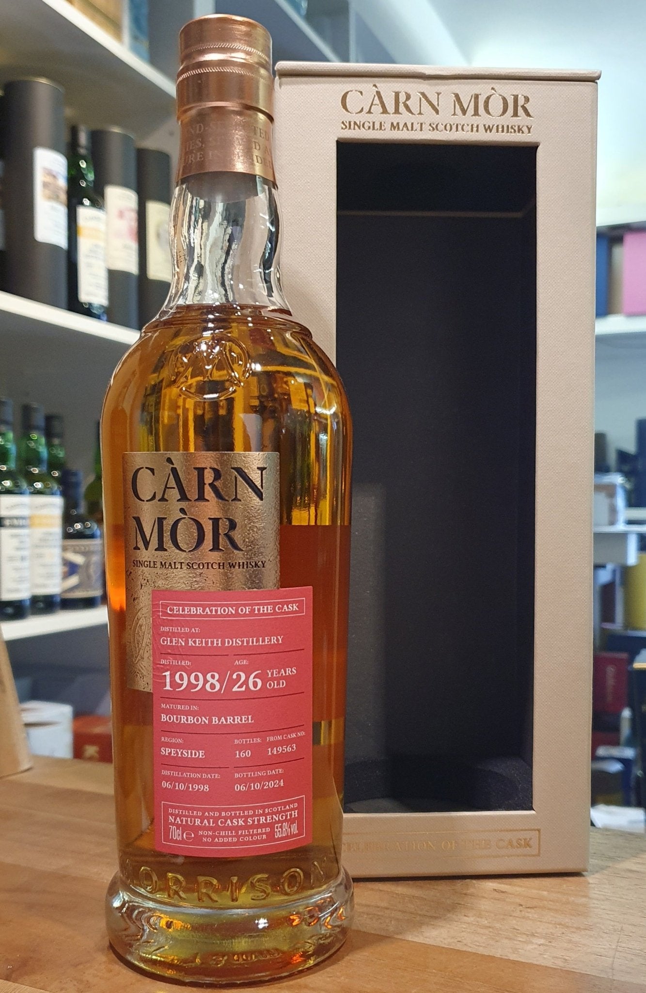 Glen Keith 1998 Bourbon Barrel cask 0,7l 55,8% vol COC Carn Mor Celebration of the Cask Whisky