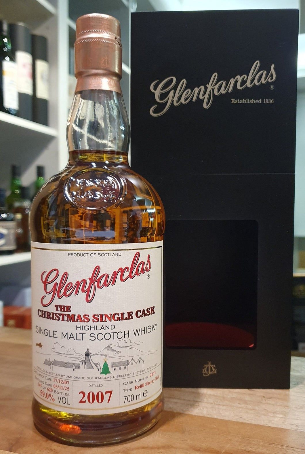 Glenfarclas Single cask 2007 Cask Strength Exclusive Edition 2671 0,7l 59% vol. The Christmas scotch whisky