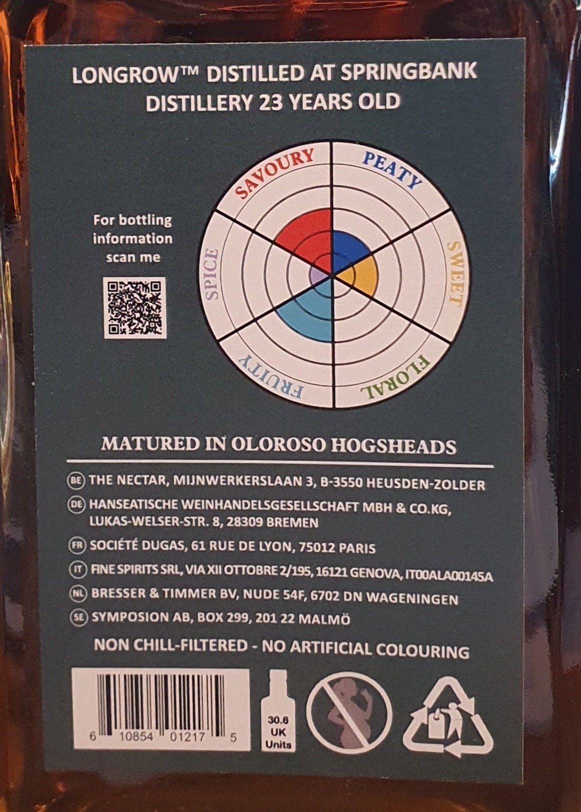 Longrow 23y Oloroso cask Cadenhead's 0,7l 43,7 %vol. 02 2026 Whisky