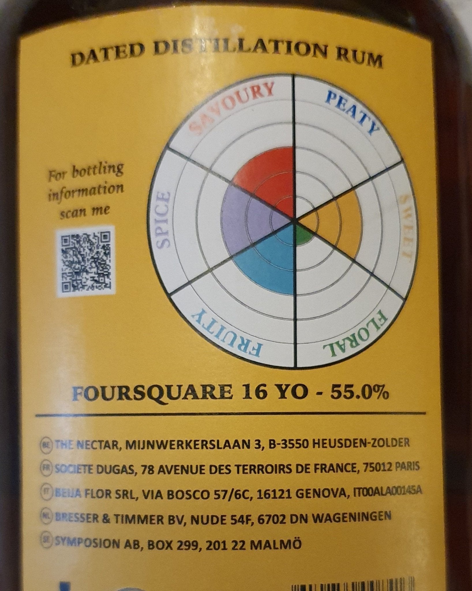 Foursquare single cask 2007 16y Cadenhead´s 55 % vol. 0,7l Rum