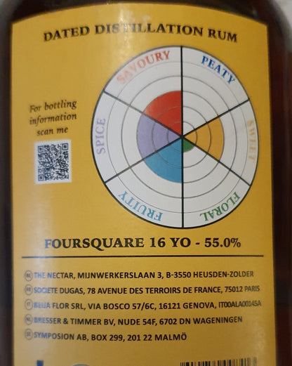 Foursquare single cask 2007 16y Cadenhead´s 55 % vol. 0,7l Rum