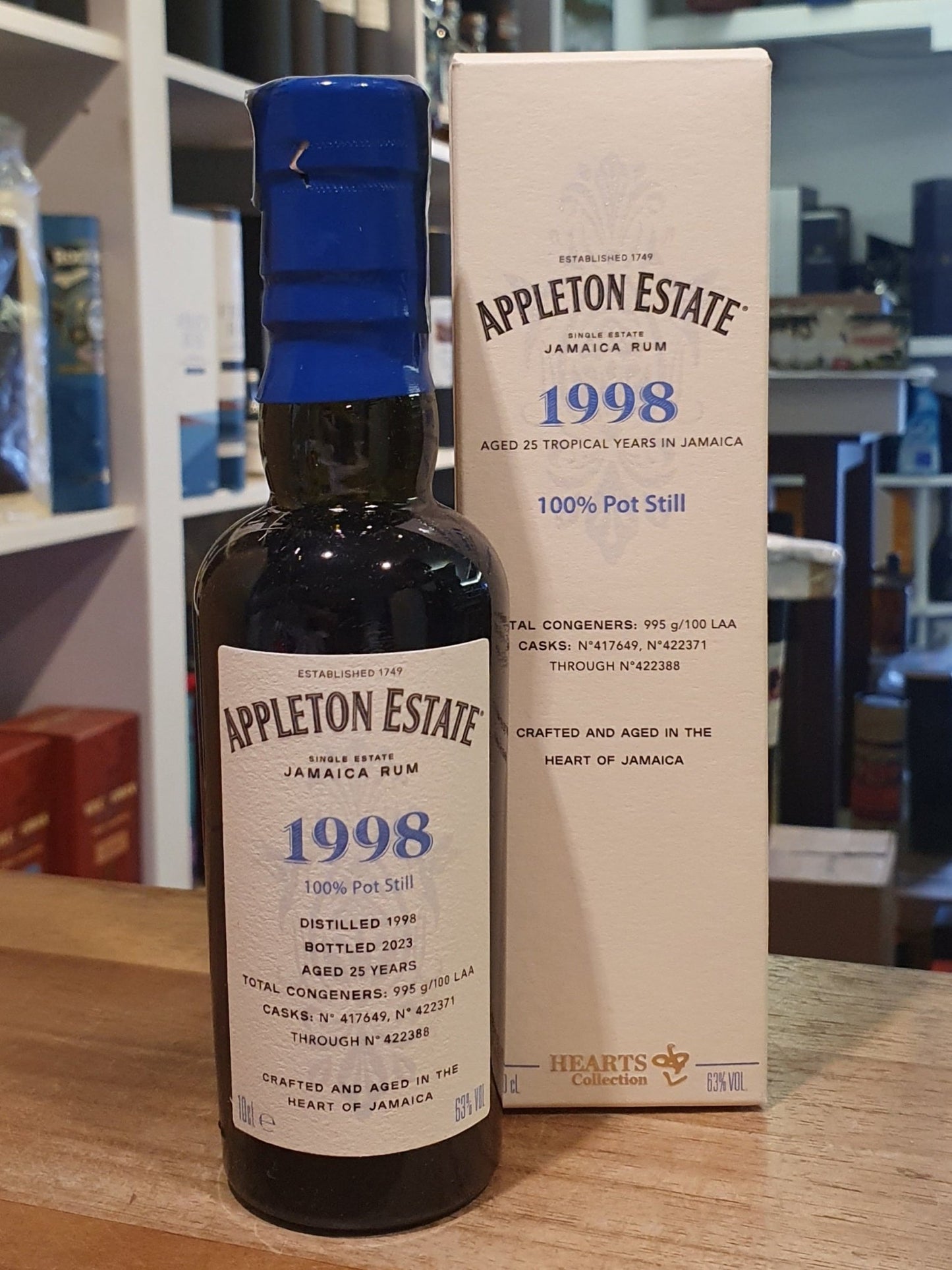 Appleton MINI 1998 Hearts Collection Jamaica Rum 0,1l 63% vol. 25 y