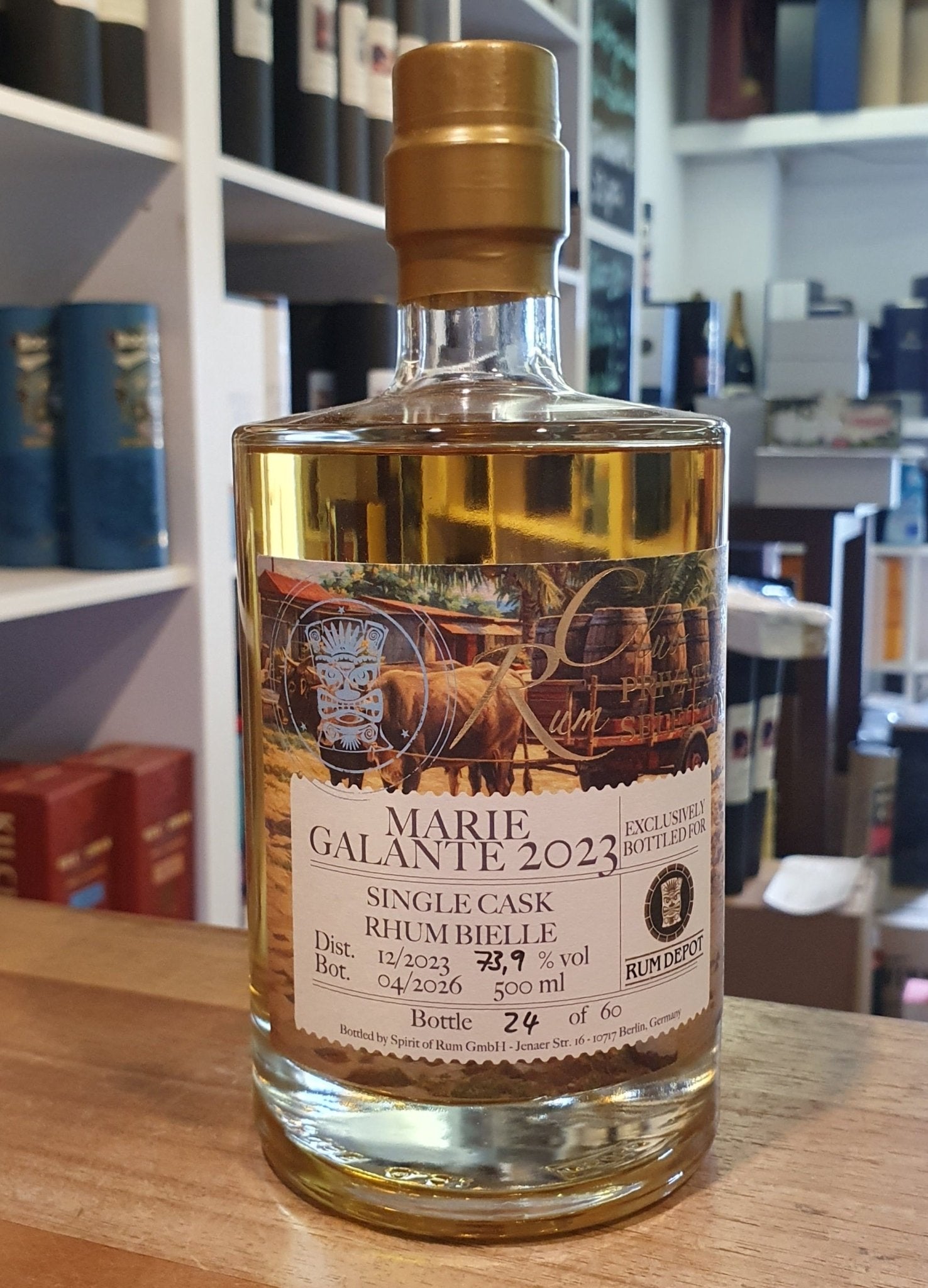 Rumclub Bielle Marie Galante 2023 Edition RumDepot 73,9 % 0,5L Rhum Agricole Rum Club Sélection privée