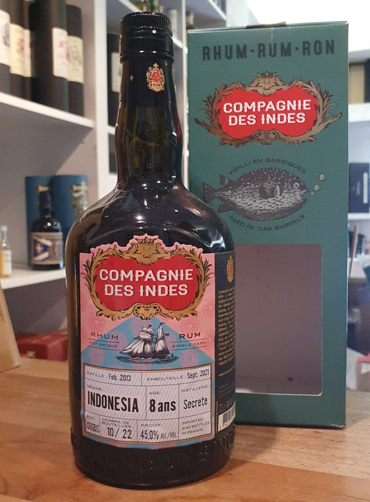 Compagnie de indes Indonesia 8 Secrete Dist. 0,7l 45% vol.  Single Cask RUM CDI