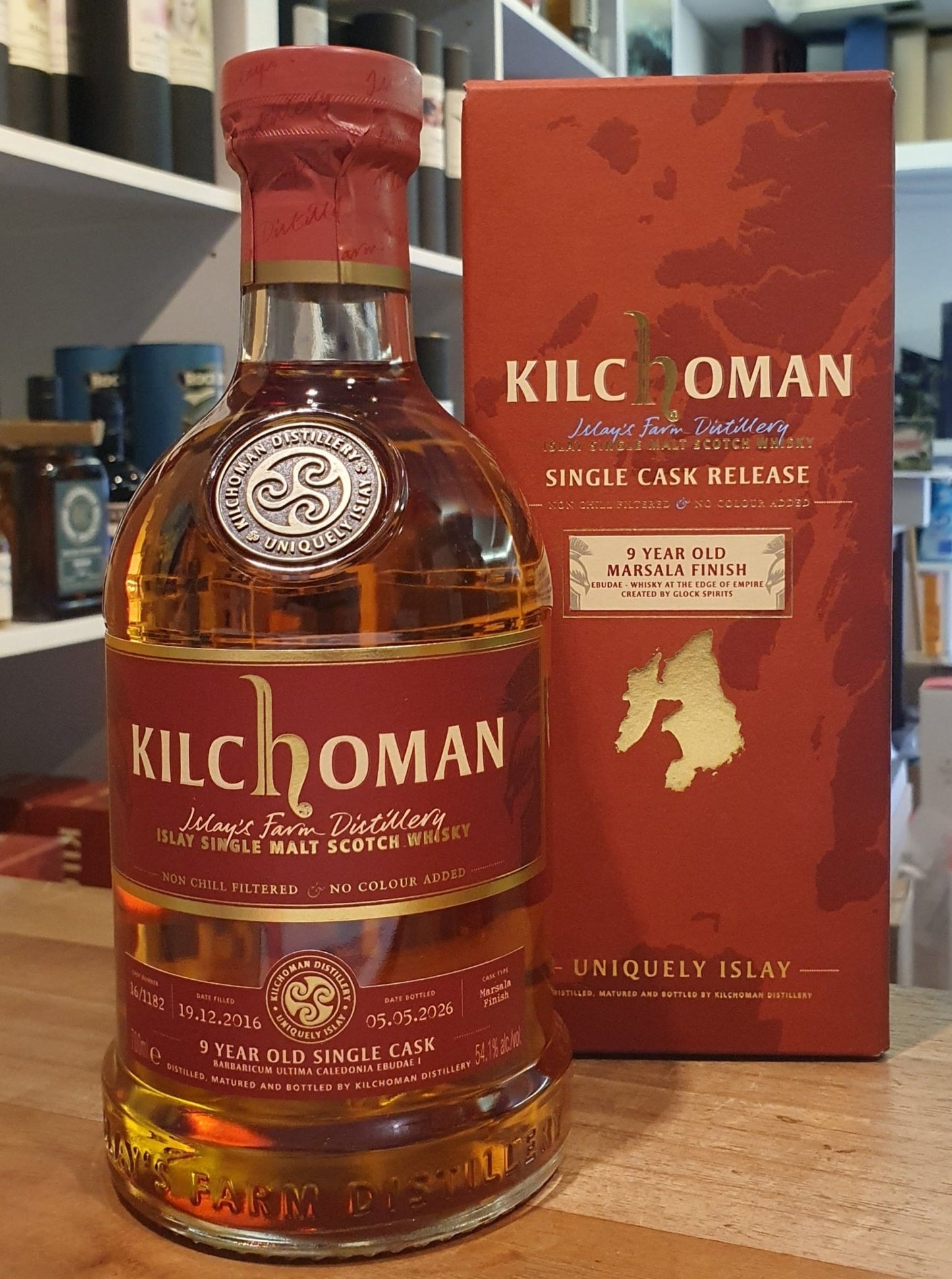 Kilchoman Marsala single Cask Ebudae 2016 2026 9 y 0.7l 54,1% skotská whisky 16 1182
