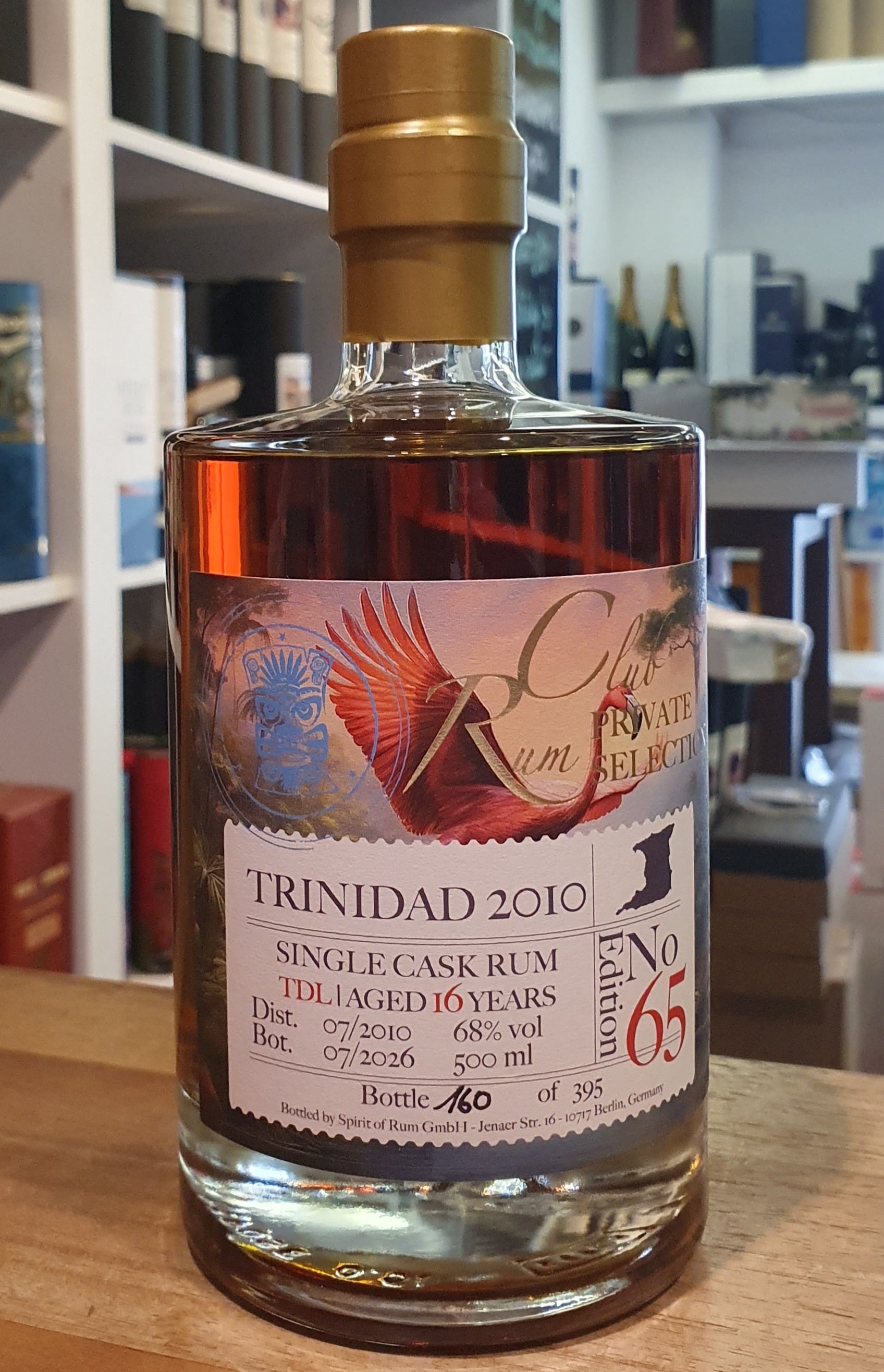 Rumclub Ed. 65 Trinidad 2010 TDL 68% vol. 0,5l  Single cask Rum club
