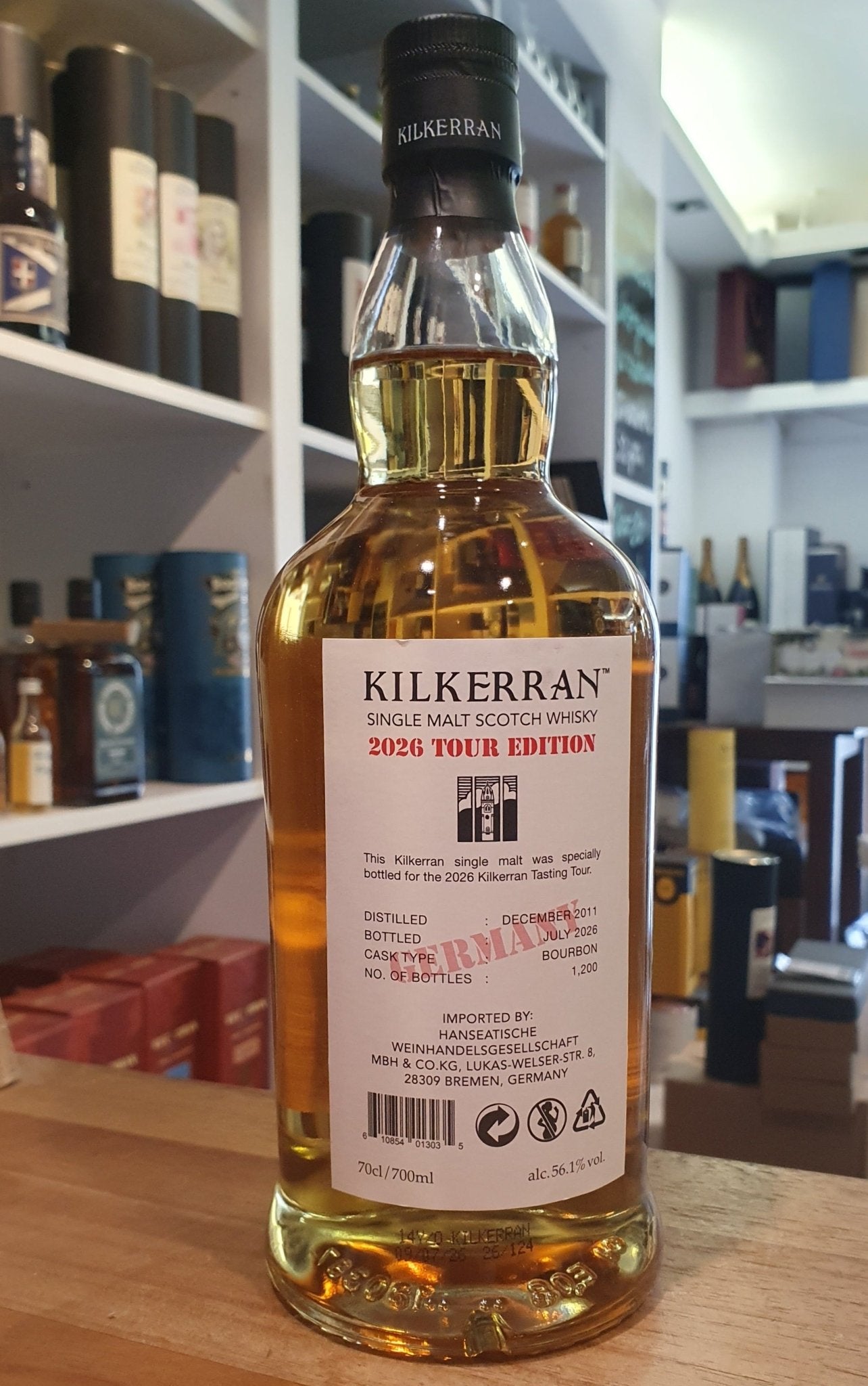 Kilkerran 2011 Vintage 14 y Tour 2026 Edition 0,7l 56,1 %vol. o.Dose Campbeltown Limited