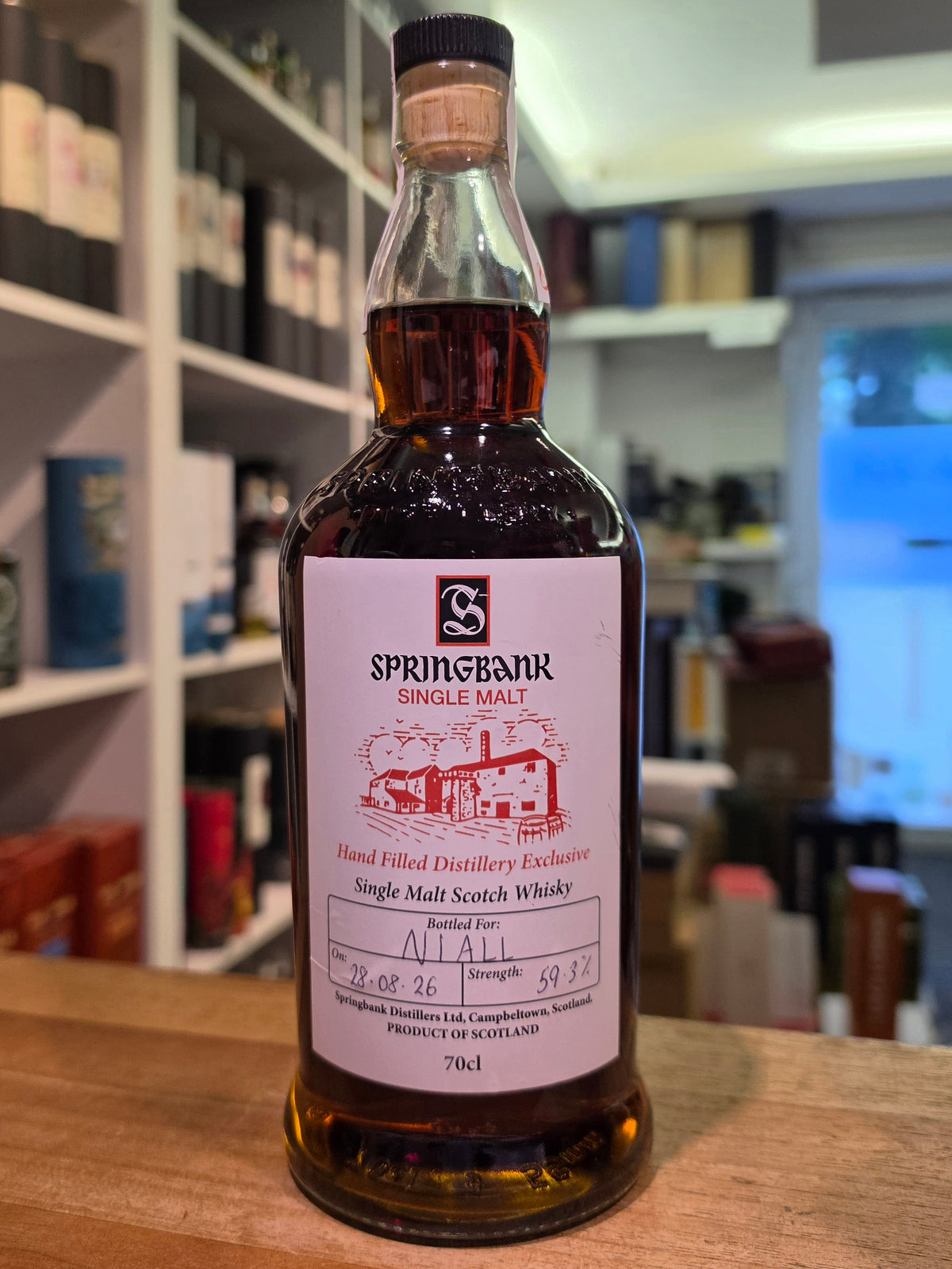 Springbank Hand filled distillery exclusive Infinity single malt 2026 nas 0,7l 59,3 % vol. Whisky NIALL 280826